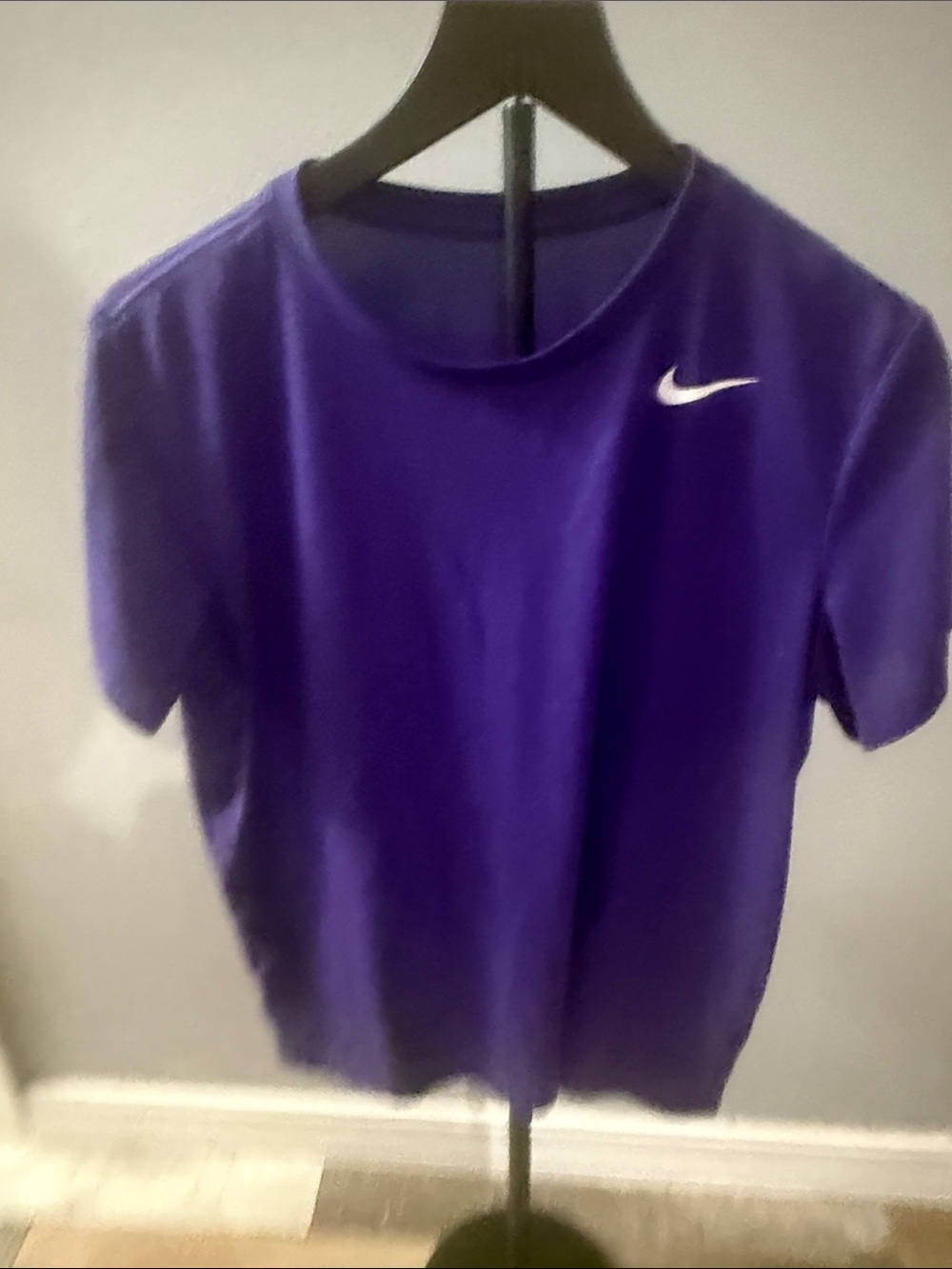 Nike Purple Short Sleeve Tee with White Swoosh